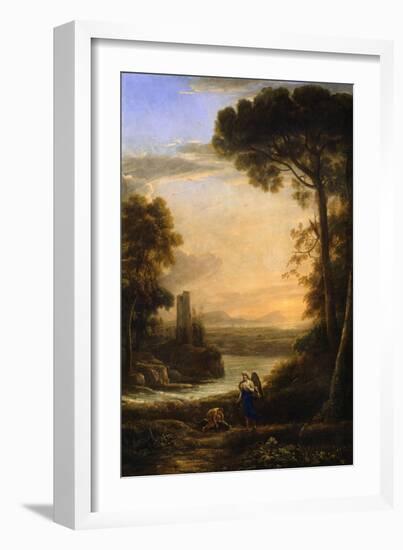 The Archangel Raphael and Tobias, 1639-1640-Claude Lorraine-Framed Giclee Print