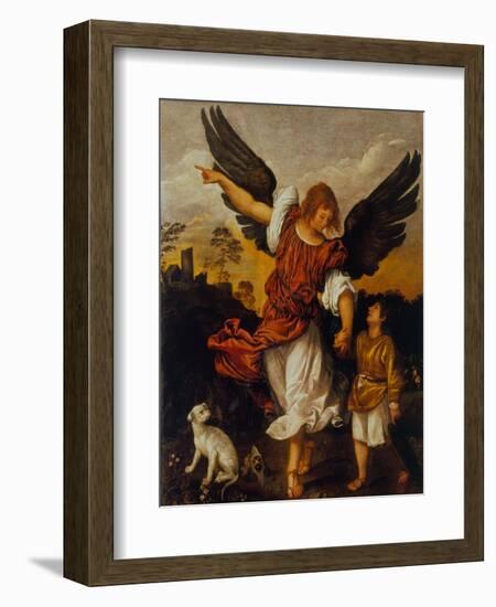 The Archangel Raphael and Tobias-Titian (Tiziano Vecelli)-Framed Giclee Print