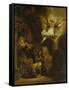 The Archangel Raphael Taking Leave of the Tobit Family, 1637-Rembrandt van Rijn-Framed Stretched Canvas