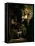 The Archangel Raphael Taking Leave of the Tobit Family, 1637-Rembrandt van Rijn-Framed Stretched Canvas