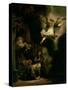 The Archangel Raphael Taking Leave of the Tobit Family, 1637-Rembrandt van Rijn-Stretched Canvas