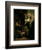 The Archangel Raphael Taking Leave of the Tobit Family, 1637-Rembrandt van Rijn-Framed Giclee Print