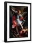 The Archangel Saint Michael Crush the Head of the Demon Silk Painting by Guido Reni Called the Guid-Guido Reni-Framed Giclee Print
