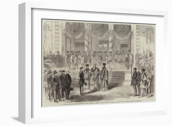 The Archbishop of Athens Receiving King George in Front of the Cathedral-null-Framed Giclee Print