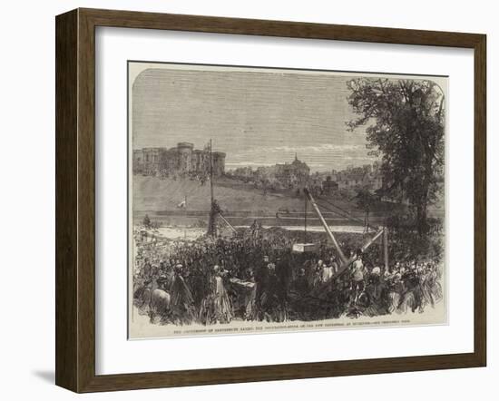 The Archbishop of Canterbury Laying the Foundation-Stone of the New Cathedral at Inverness-null-Framed Giclee Print