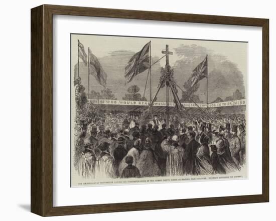 The Archbishop of Canterbury Laying the Foundation-Stone of the Surrey County School at Cranley-null-Framed Giclee Print