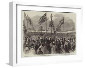The Archbishop of Canterbury Laying the Foundation-Stone of the Surrey County School at Cranley-null-Framed Giclee Print