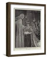 The Archbishop of York Putting the Sceptre into the Queen's Hand-William Hatherell-Framed Giclee Print