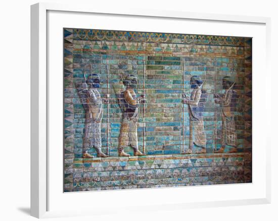 The Archers Frieze from Darius I Palace at Susa, C. 510-C. 500 Bc-null-Framed Photographic Print