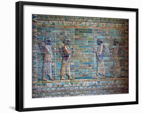 The Archers Frieze from Darius I Palace at Susa, C. 510-C. 500 Bc-null-Framed Photographic Print