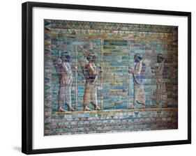 The Archers Frieze from Darius I Palace at Susa, C. 510-C. 500 Bc-null-Framed Photographic Print