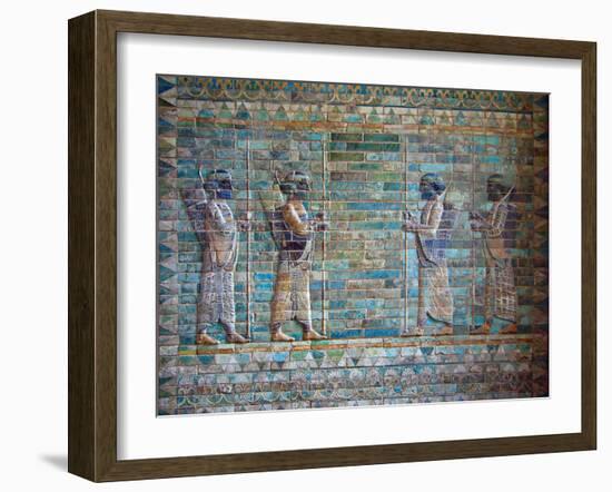 The Archers Frieze from Darius I Palace at Susa, C. 510-C. 500 Bc-null-Framed Photographic Print