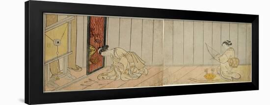 The Archery Gallery, 1765 (Colour Woodblock Print)-Suzuki Harunobu-Framed Giclee Print