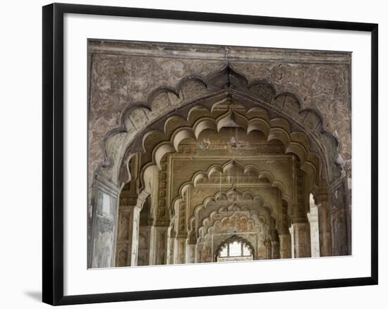 The Arches of Diwan-I-Aam, Red Fort, Old Delhi, India, Asia-Martin Child-Framed Photographic Print