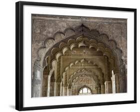 The Arches of Diwan-I-Aam, Red Fort, Old Delhi, India, Asia-Martin Child-Framed Photographic Print