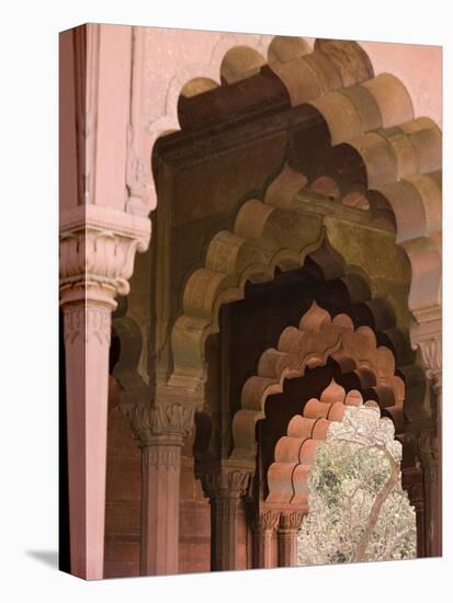 The Arches of Diwan-I-Aam, Red Fort, Old Delhi, India, Asia-Martin Child-Stretched Canvas