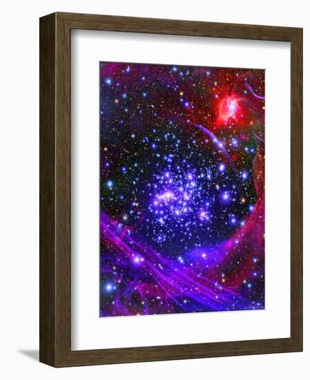 The Arches Star Cluster from Deep Inside the Hub of Our Milky Way Galaxy-Stocktrek Images-Framed Photographic Print