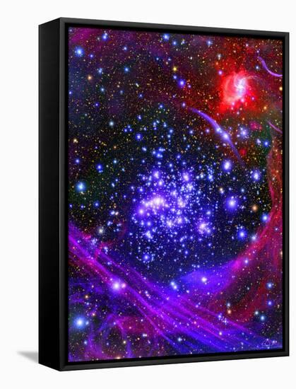 The Arches Star Cluster from Deep Inside the Hub of Our Milky Way Galaxy-Stocktrek Images-Framed Stretched Canvas