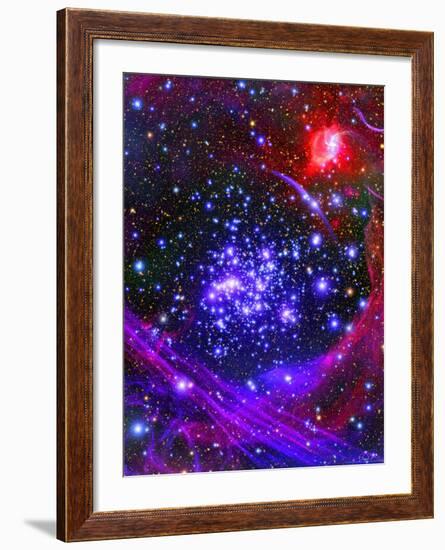 The Arches Star Cluster from Deep Inside the Hub of Our Milky Way Galaxy-Stocktrek Images-Framed Photographic Print