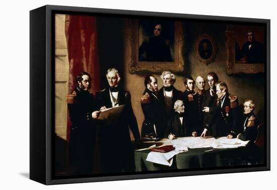 The Arctic Council Planning Search for Sir John Franklin, 1851-Stephen Pearce-Framed Stretched Canvas