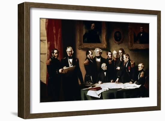 The Arctic Council Planning Search for Sir John Franklin, 1851-Stephen Pearce-Framed Giclee Print