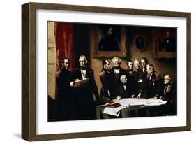 The Arctic Council Planning Search for Sir John Franklin, 1851-Stephen Pearce-Framed Giclee Print