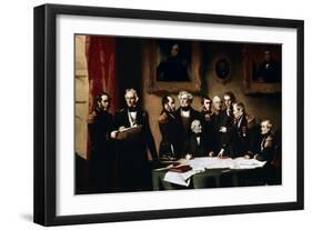 The Arctic Council Planning Search for Sir John Franklin, 1851-Stephen Pearce-Framed Giclee Print