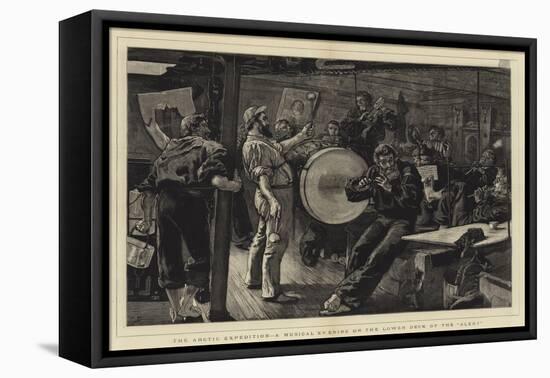 The Arctic Expedition, a Musical Evening on the Lower Deck of the Alert-William Small-Framed Stretched Canvas