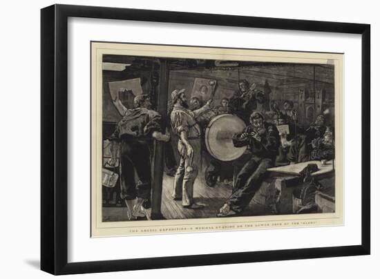 The Arctic Expedition, a Musical Evening on the Lower Deck of the Alert-William Small-Framed Giclee Print