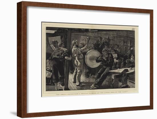 The Arctic Expedition, a Musical Evening on the Lower Deck of the Alert-William Small-Framed Giclee Print