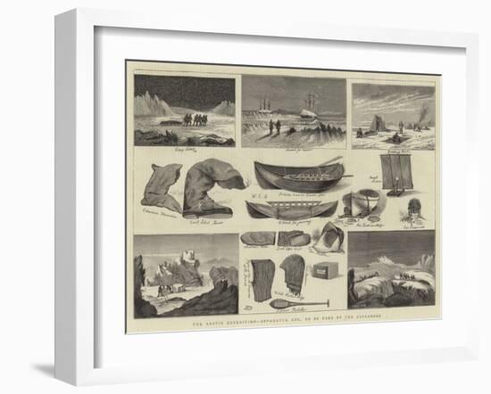 The Arctic Expedition, Apparatus, Etc, to Be Used by the Explorers-William Edward Atkins-Framed Giclee Print