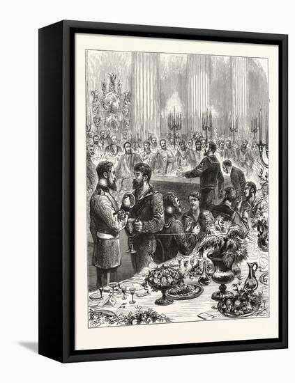 The Arctic Expedition, Banquet at the Mansion House to the Crews of the Alert and Discovery, 1876-null-Framed Stretched Canvas