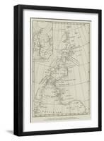 The Arctic Expedition, Map of the Smith Sound Route to the North Polar Sea-null-Framed Premium Giclee Print