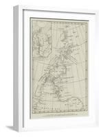 The Arctic Expedition, Map of the Smith Sound Route to the North Polar Sea-null-Framed Giclee Print