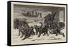 The Arctic Expedition, Packing Up Sledges Ready for a Start-Samuel Edmund Waller-Framed Stretched Canvas