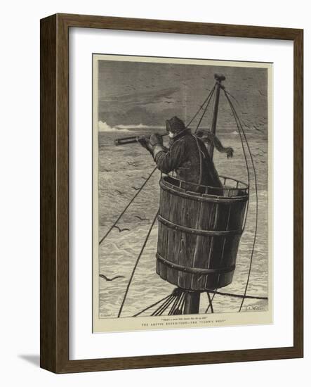 The Arctic Expedition, the Crow's Nest-Samuel Edmund Waller-Framed Giclee Print