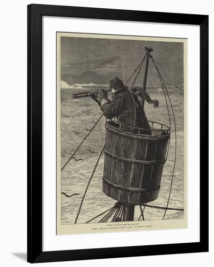 The Arctic Expedition, the Crow's Nest-Samuel Edmund Waller-Framed Giclee Print