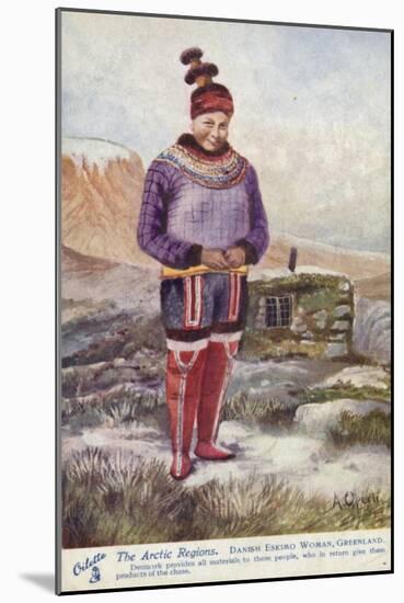 The Arctic Regions - Danish Eskimo Woman, Greenland-null-Mounted Giclee Print