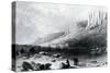 The Arctic Squadron in Leevely Harbour, Island of Disco, Coast of Greenland, 1855-null-Stretched Canvas
