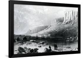 The Arctic Squadron in Leevely Harbour, Island of Disco, Coast of Greenland, 1855-null-Framed Giclee Print