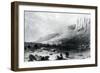 The Arctic Squadron in Leevely Harbour, Island of Disco, Coast of Greenland, 1855-null-Framed Giclee Print