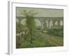 The Arcueil Aqueduct at Sceaux Railroad Crossing, 1874-Jean Baptiste Armand Guillaumin-Framed Giclee Print