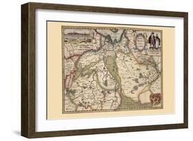 The Area Around Deventer, Netherlands-Pieter Van der Keere-Framed Art Print