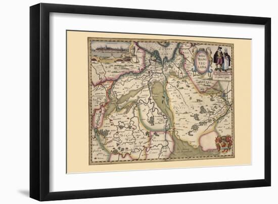 The Area Around Deventer, Netherlands-Pieter Van der Keere-Framed Art Print