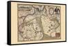 The Area Around Deventer, Netherlands-Pieter Van der Keere-Framed Stretched Canvas