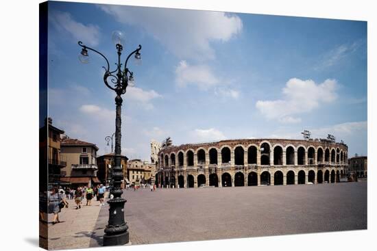 The Arena Or Roman Amphitheatre in Verona, 1st Century, Marble and Brick-null-Stretched Canvas