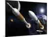 The Ares I Crew Launch Vehicle and the Ares V Cargo Launch Vehicle-Stocktrek Images-Mounted Photographic Print