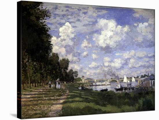 The Argenteuil Basin - by Claude Monet, 1875, Musée D'orsay-Claude Monet-Stretched Canvas