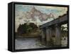 The Argenteuil Bridge-Claude Monet-Framed Stretched Canvas