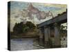 The Argenteuil Bridge-Claude Monet-Stretched Canvas